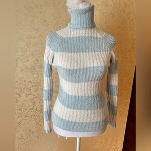 Striped Blue and White Women's Sweater